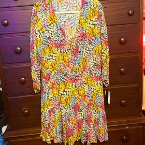 NWT Leighton Floral Midi Dress, sz XL